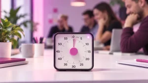 Animiertes Bild mit einer Uhr im Vordergrund in Keybuki CI